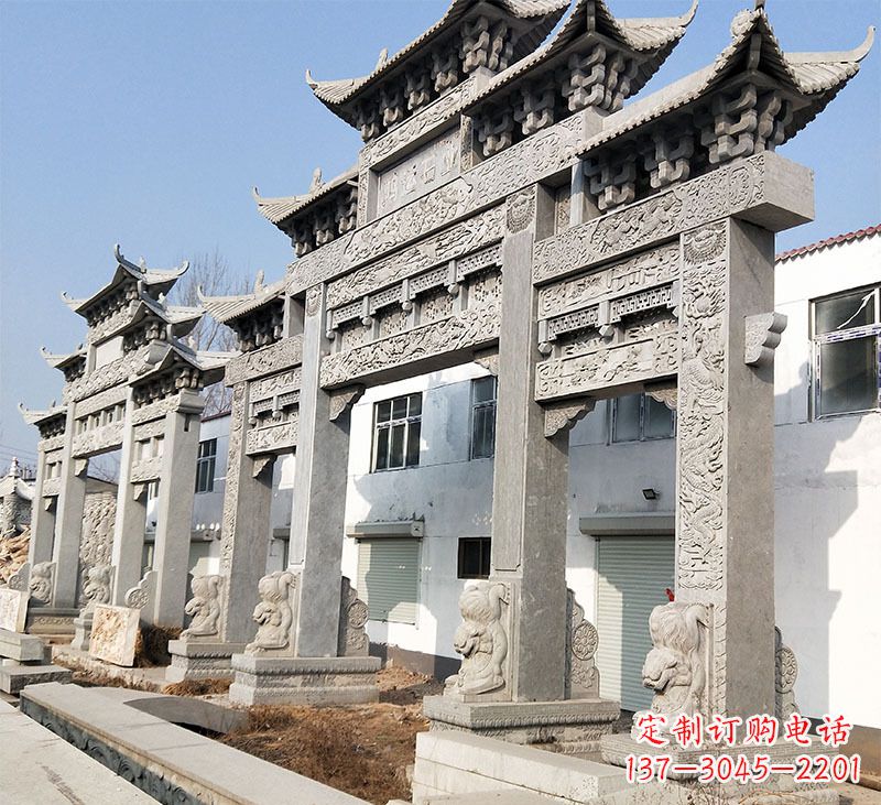 大同大理石石雕牌坊雕刻