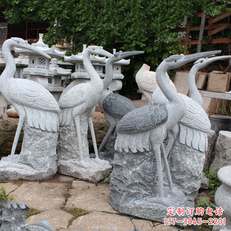 大同精美大理石仙鹤雕塑