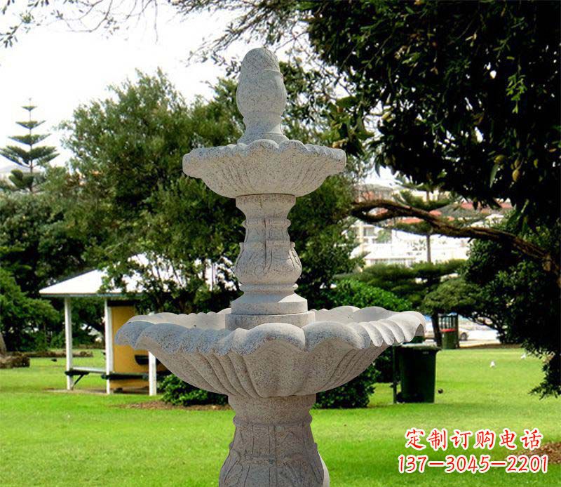 大同大理石双层喷泉雕塑,精美绝伦