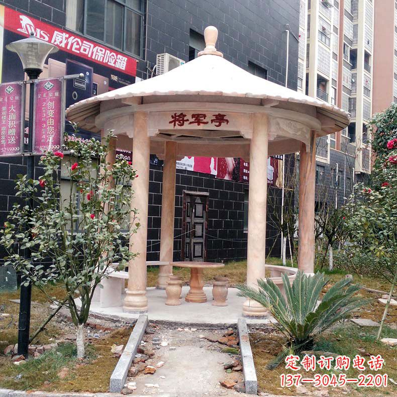 大同精美大理石凉亭雕塑
