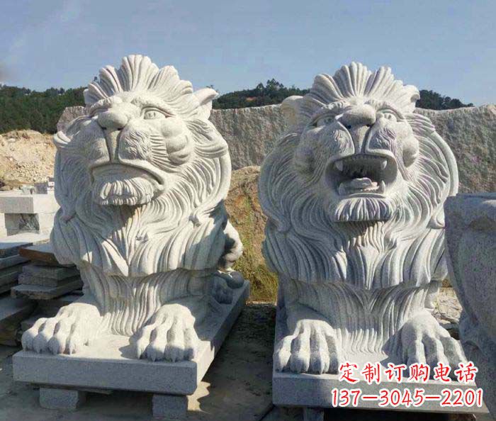 大同大理石西洋欧式石狮子雕塑