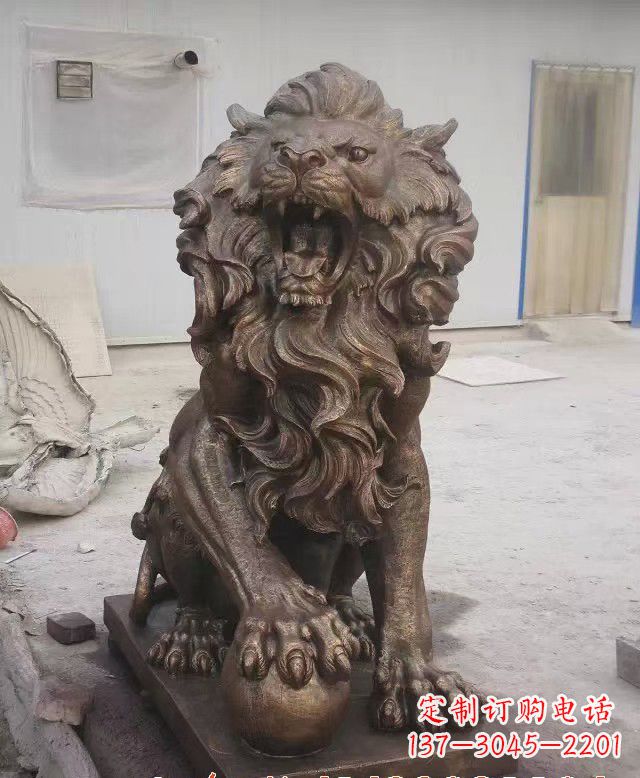 大同大理石狮子雕塑,演绎优雅狮子魅力