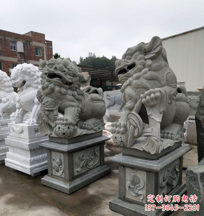 大同大理石献钱狮南方狮子雕塑