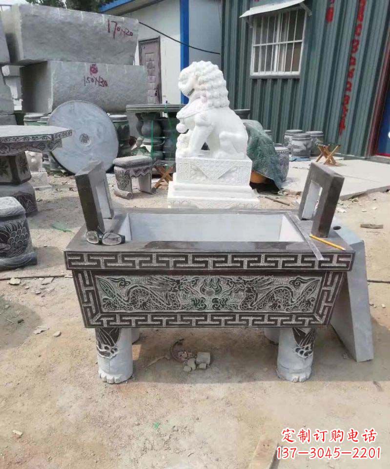 大同精美大理石香炉雕塑