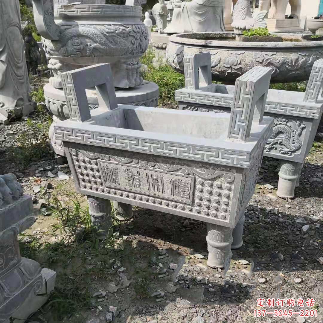 大同精美大理石香炉石雕