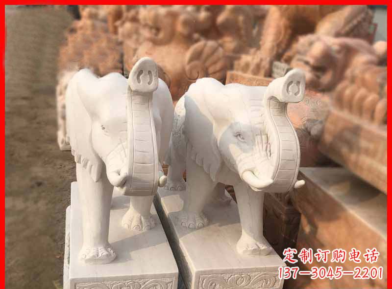 大同产品名称大理石小象招财石雕