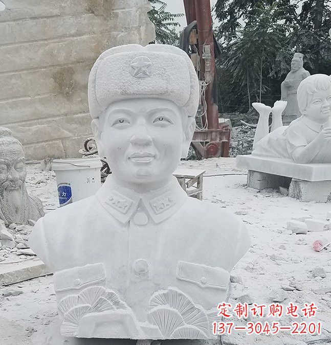大同大理石校园雷锋头像雕塑