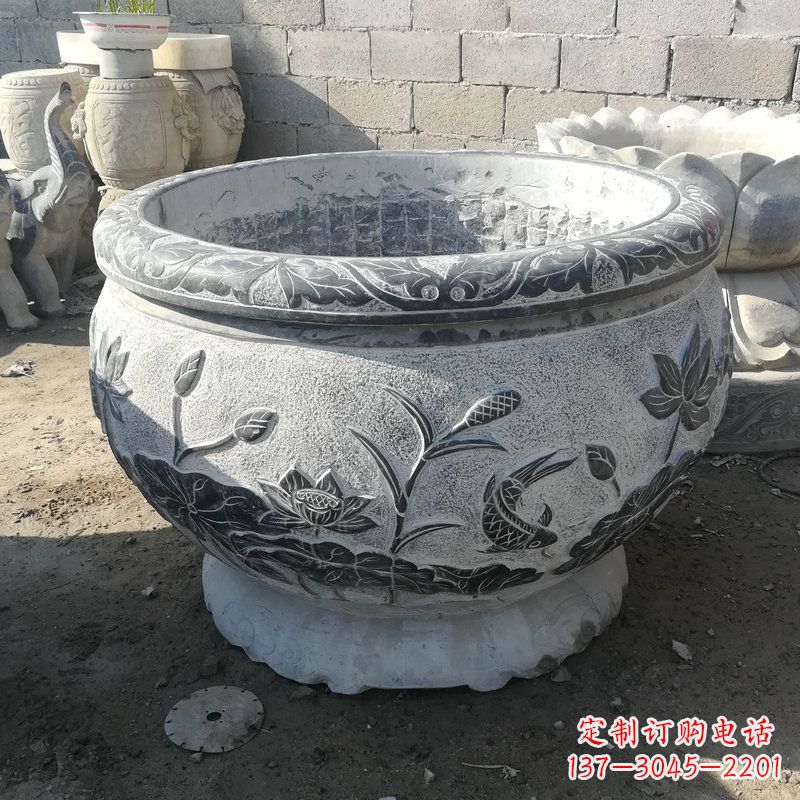 大同大理石水缸雕塑
