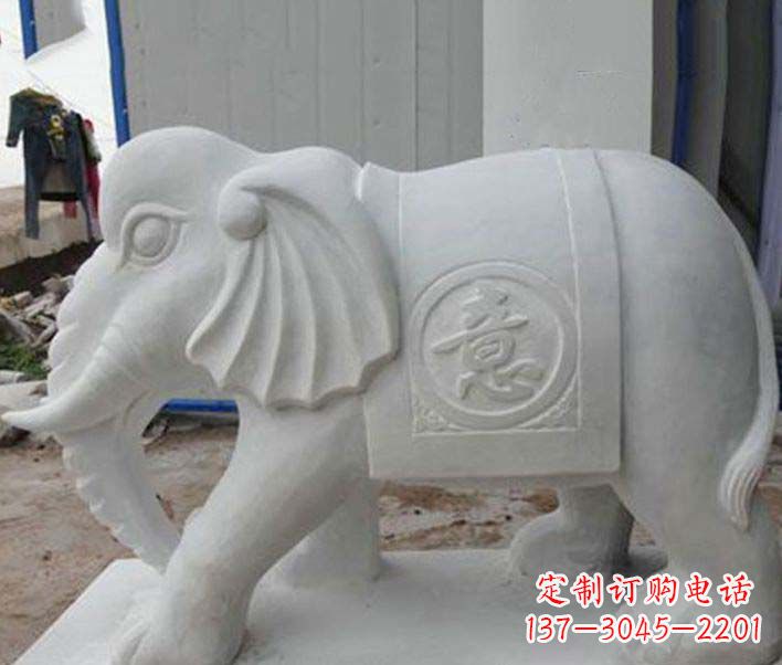 大同传承财富祝福,大理石招财大象雕塑