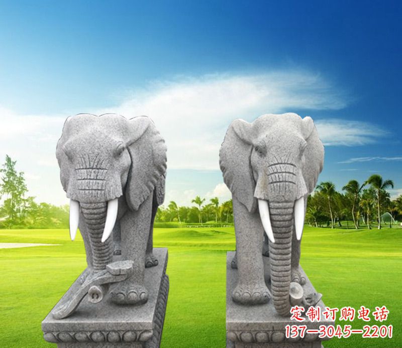 大同精美大象雕塑,招财进宝