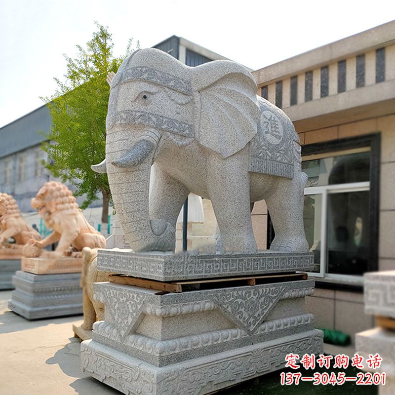 大同大门口石雕大象雕塑