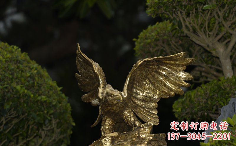 大同精美大鹏展翅老鹰铜雕