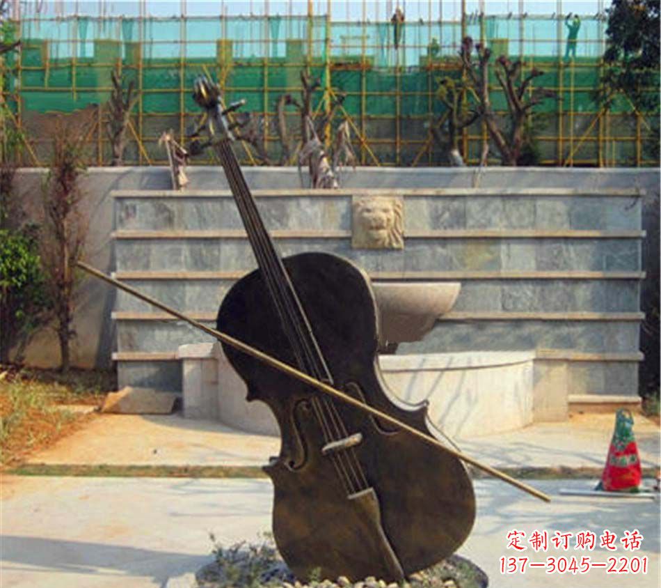 大同精美大提琴铜雕