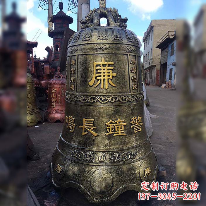 大同特色大型铜钟雕塑