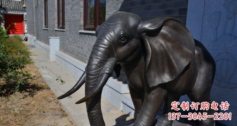 大同大象动物铜雕 (2)