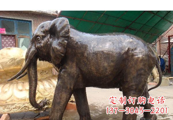 大同大象公园动物铜雕