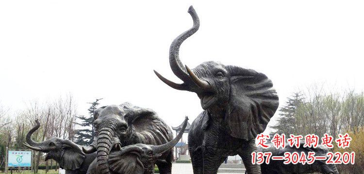 大同大象群铜雕景观