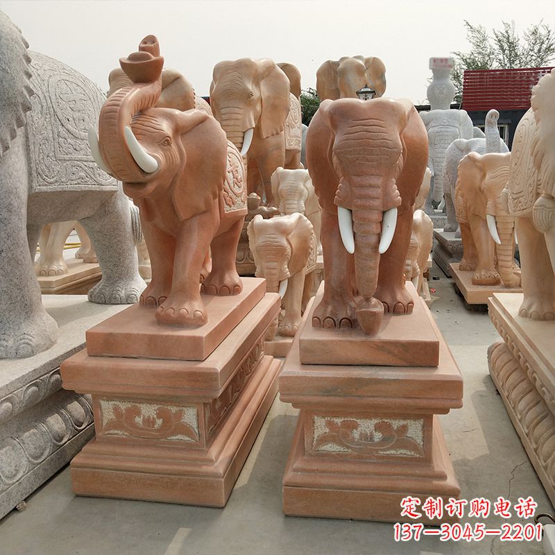 大同山石大象雕塑