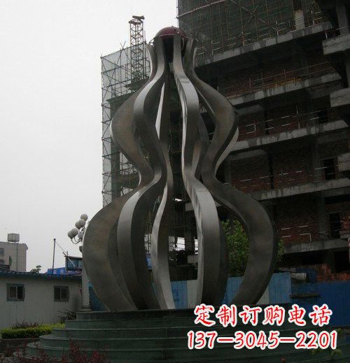 大同大型不锈钢抽象葫芦雕塑