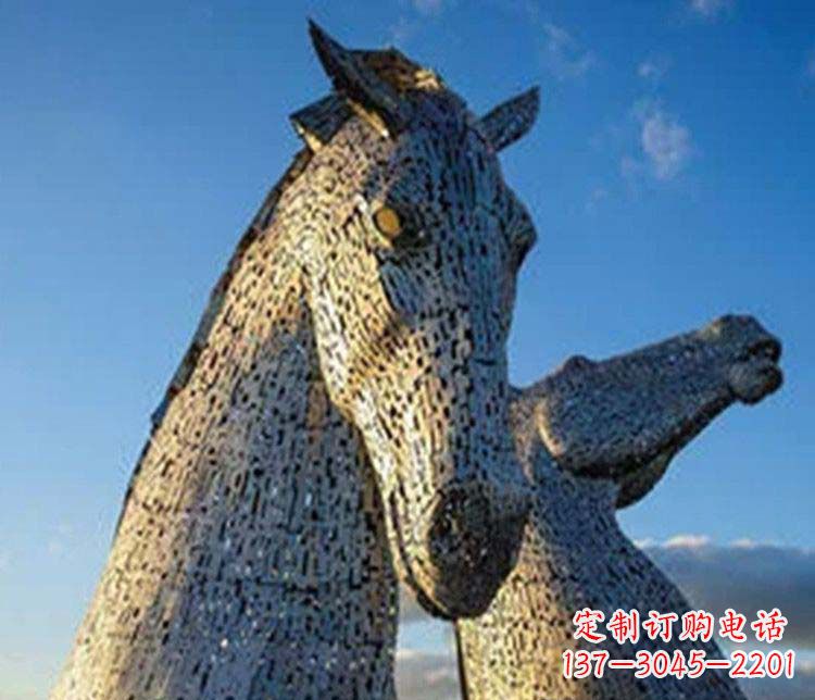 大同大型不锈钢抽象马雕塑