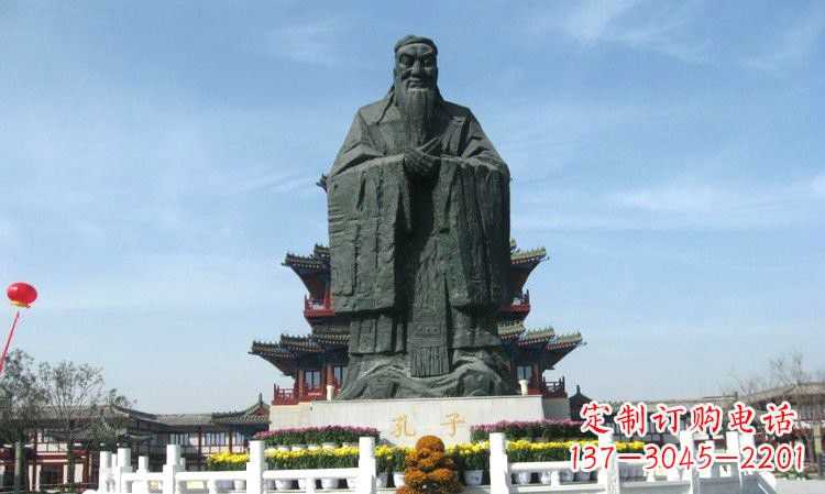 大同大型城市景观孔子铜雕像
