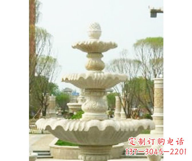 大同圆润线条的精美喷泉石雕