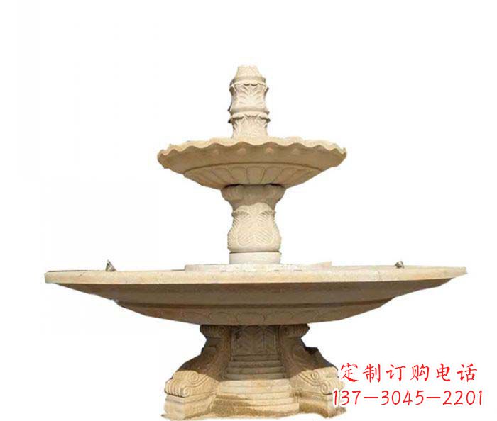 大同 多层喷泉石雕装置