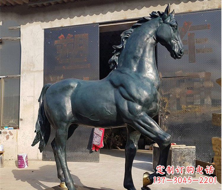 大同大型公园铸铜马雕塑 (2)
