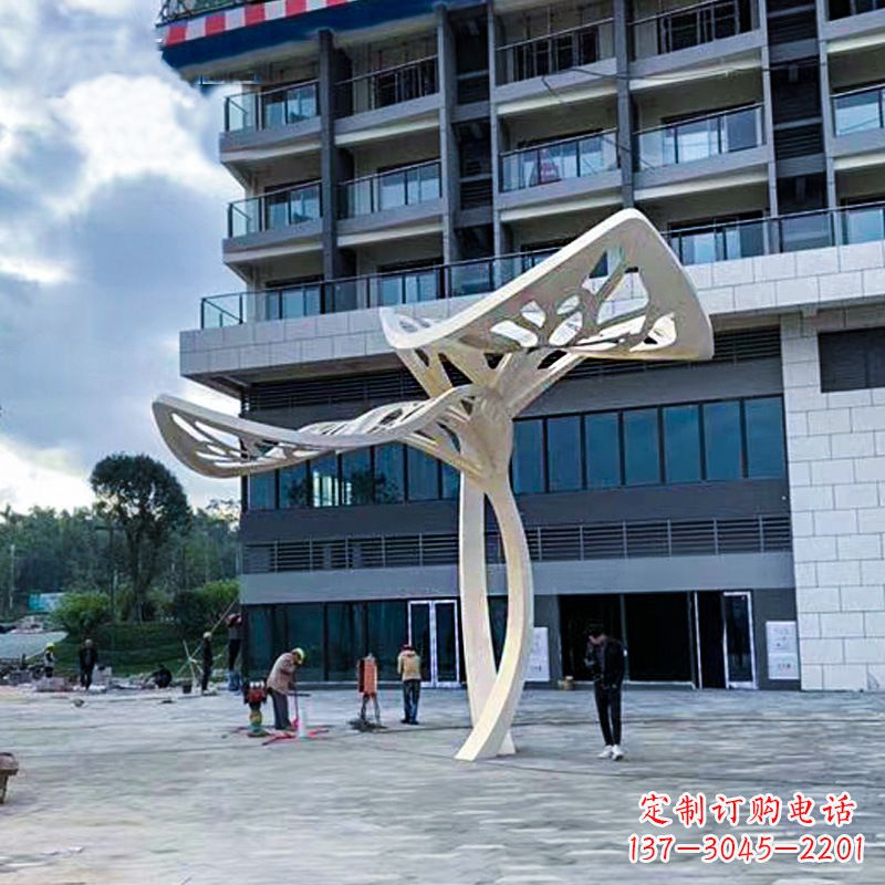 大同不锈钢抽象树叶雕塑