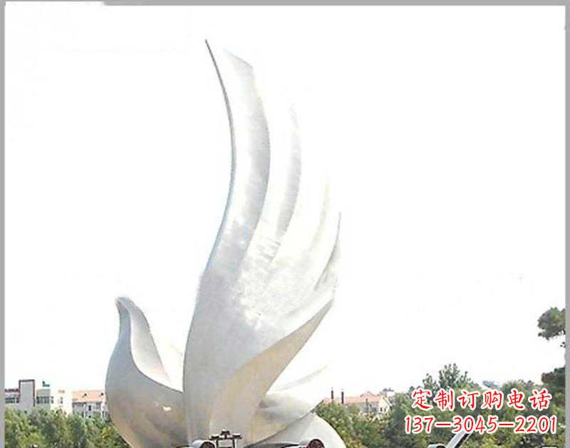 大同大型不锈钢雕塑和平鸽护航