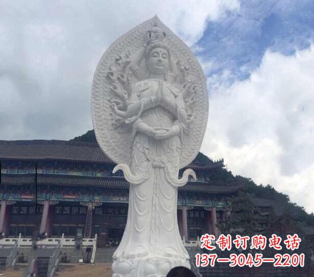大同精美汉白玉观音雕塑