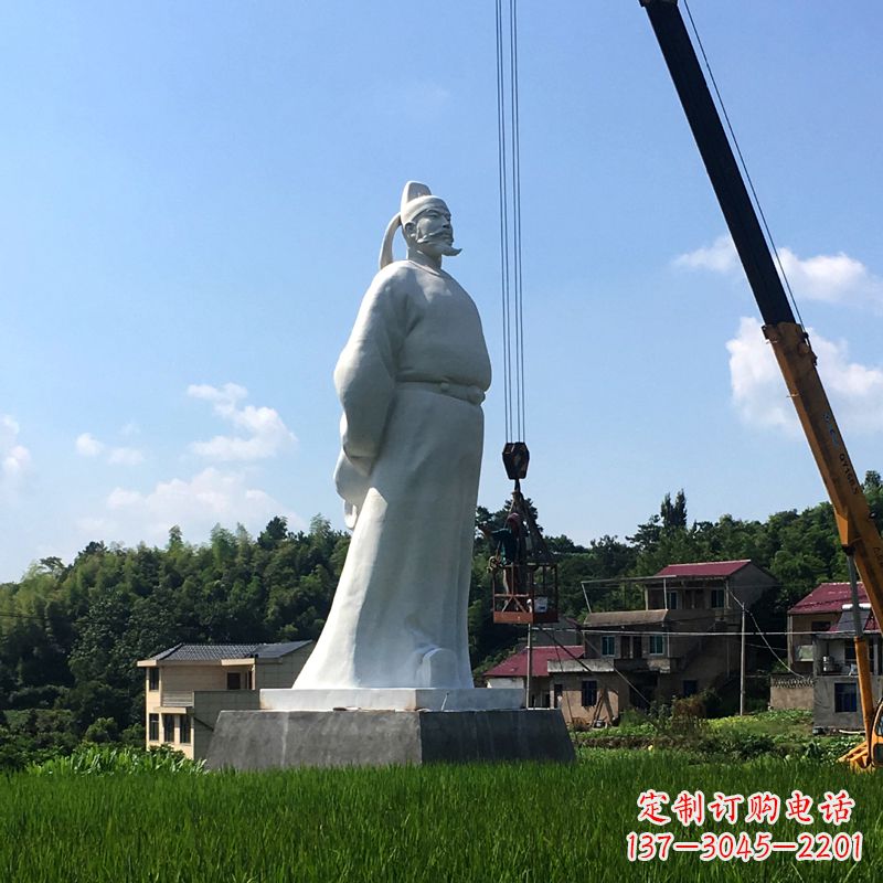 大同经典汉白玉诗仙李白石雕像