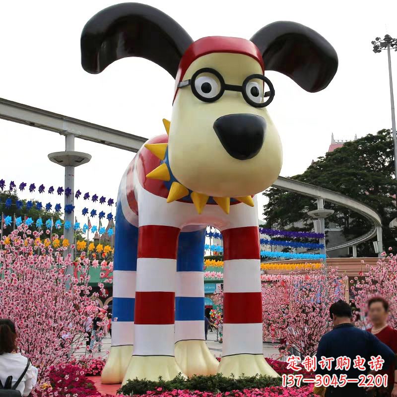 大同大型卡通狗雕塑-商场广场动物景观美陈