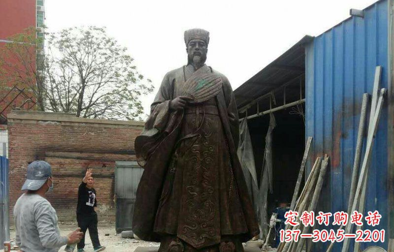大同典雅大型立式诸葛亮铜雕
