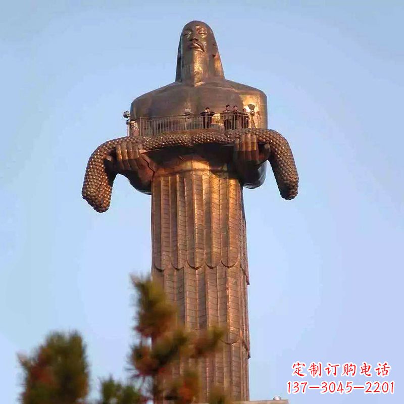 大同大型神农铜雕像
