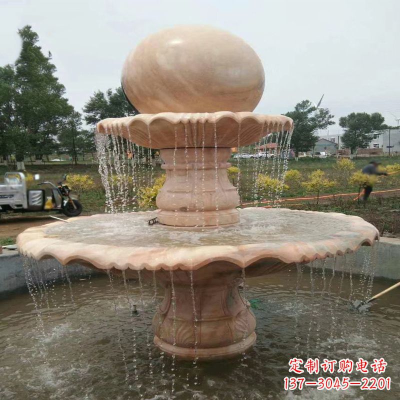 大同精美石材风水球雕塑