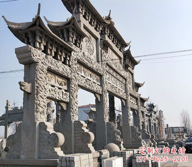 大同中国古典牌坊石雕定制