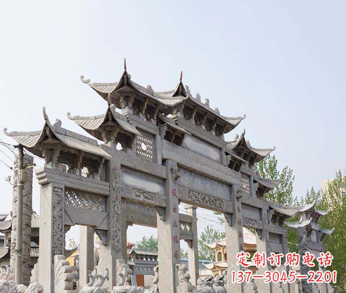 大同特大型五门石雕牌楼