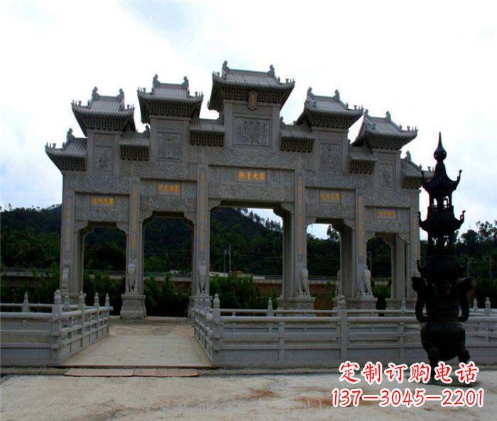 大同精美石雕牌坊雕塑