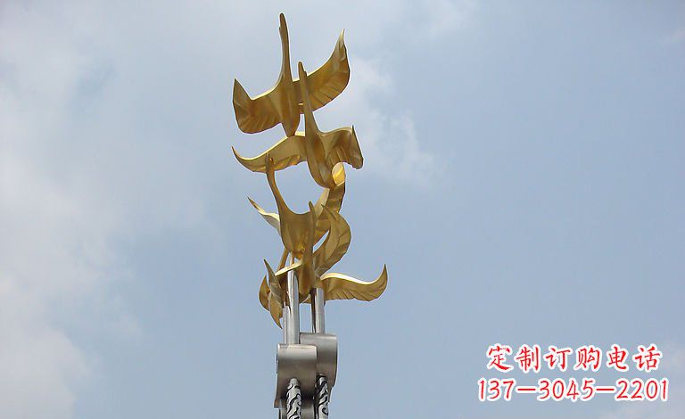 大同大雁不锈钢梦想雕塑