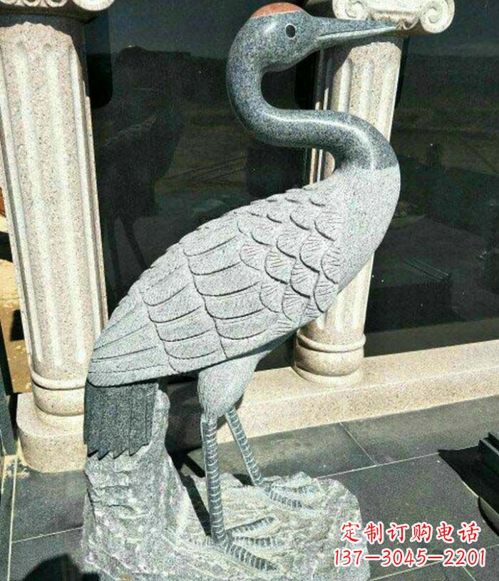 大同传统工艺精雕丹顶鹤雕塑