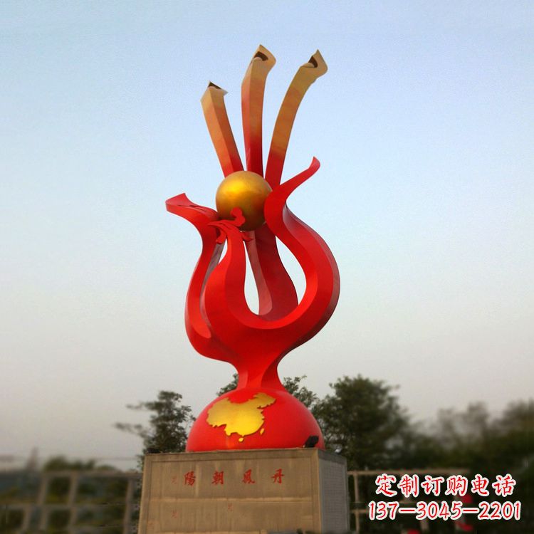 大同精美不锈钢凤凰雕塑
