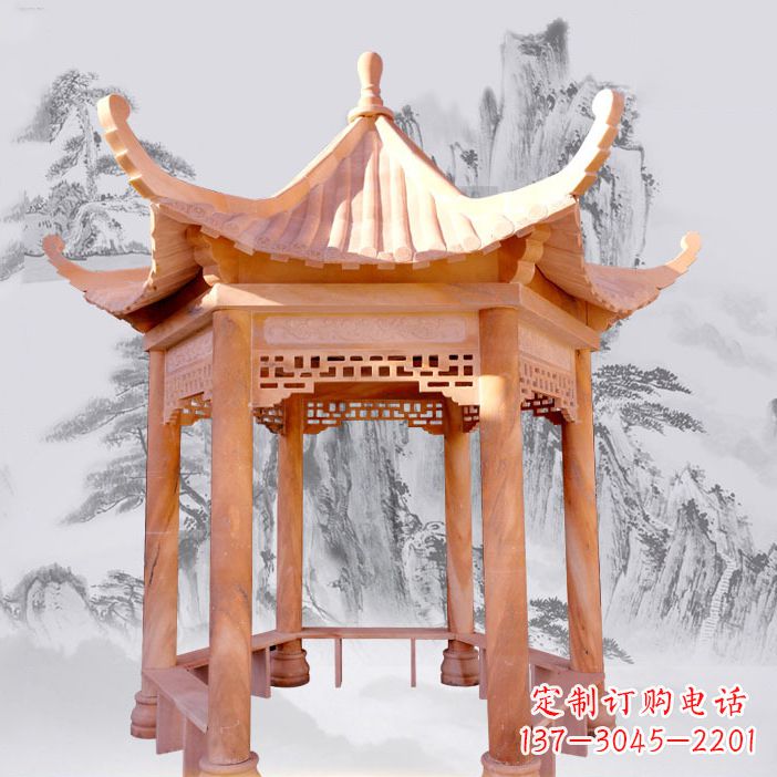 大同优雅大理石雕刻凉亭