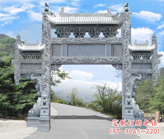 大同精美牌坊雕塑