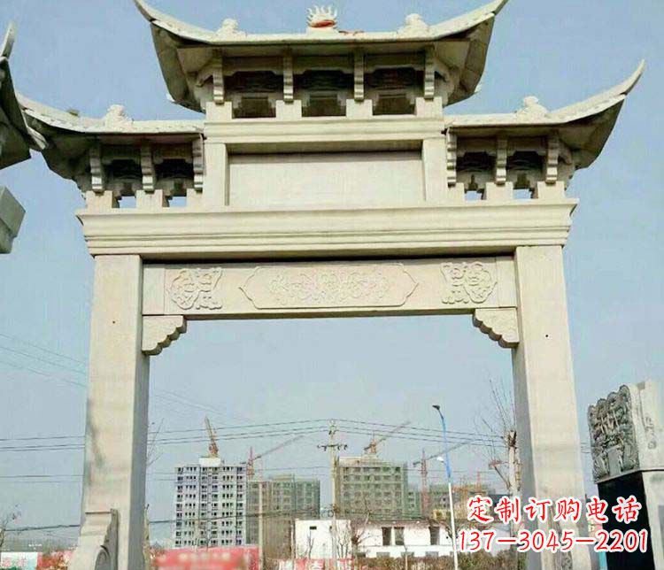 大同精美牌坊石雕
