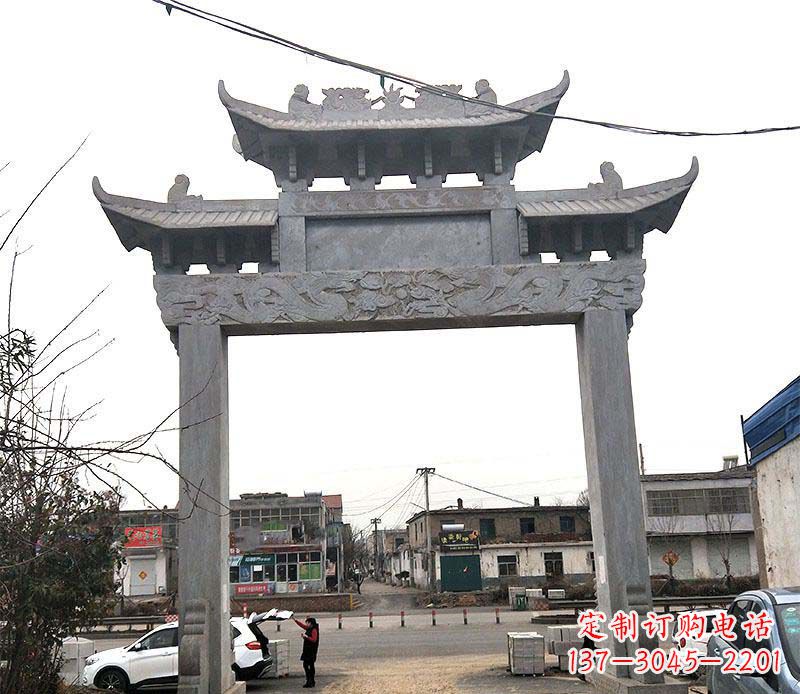 大同精美大理石牌坊石雕