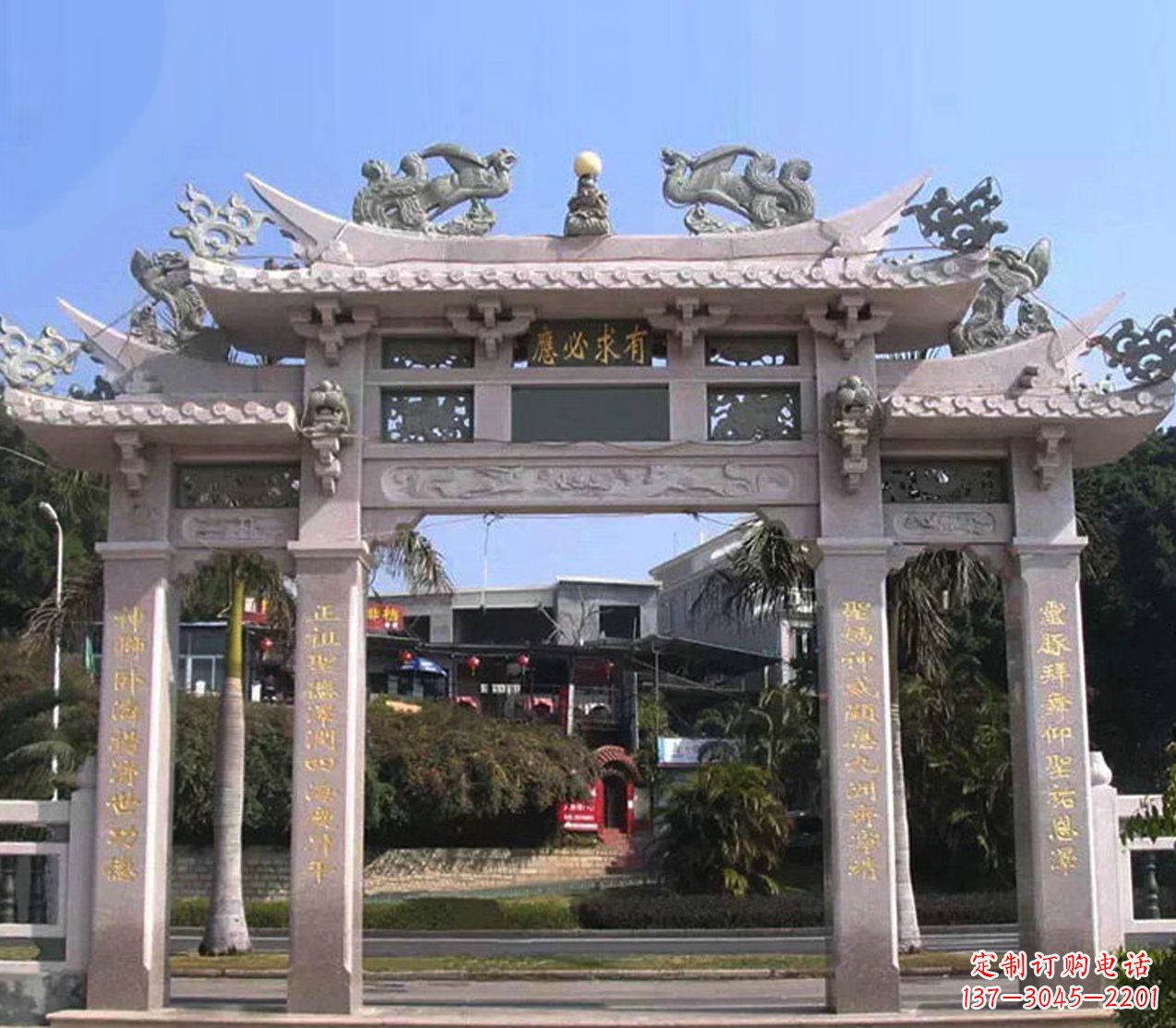 大同精美石雕牌坊雕塑——传承文化的艺术精品