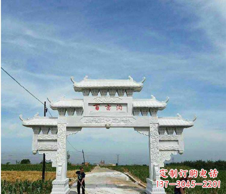大同西方风格石牌坊石雕