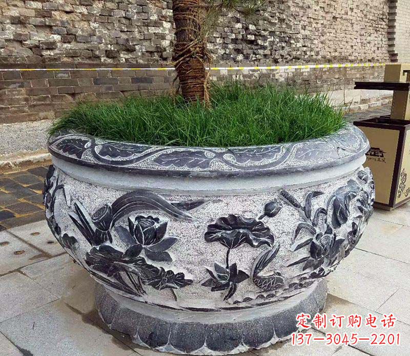 大同道路景观花盆石雕