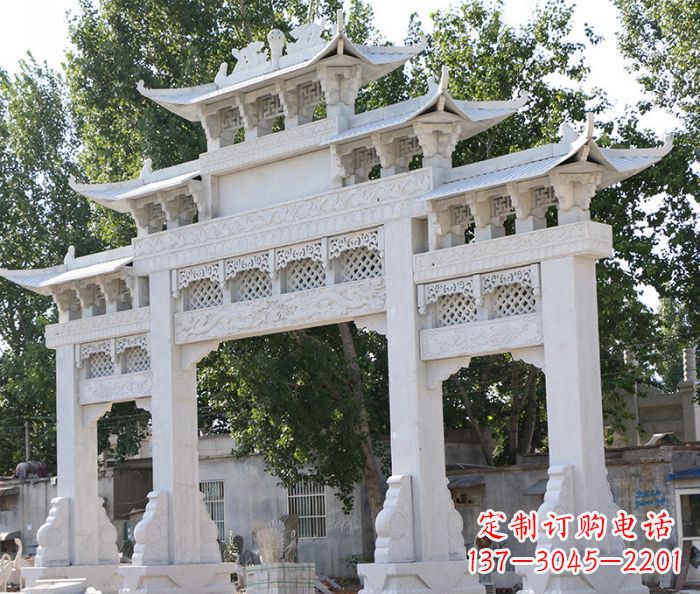 大同道路牌坊石雕定制